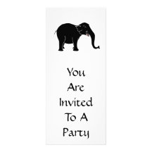 Black Laughing Elephant. Custom Announcement