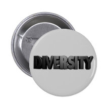 Black Letter Diversity Button
