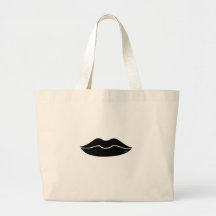 Black Lips Canvas Bag