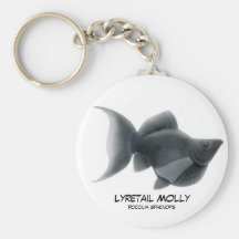 Black Lyretail Molly Keychain