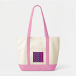 Black & Magenta Multi Stripe Hibiscus Flowers Bag