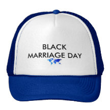 BLACK MARRIAGE DAY TRUCKER HAT