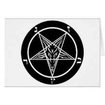 black metal, baphomet, lord of darkness! greeting card