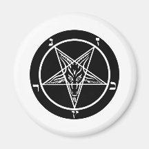 black metal, baphomet, lord of darkness! fridge magnets