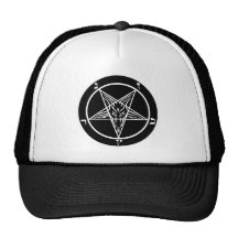 black metal, baphomet, lord of darkness! mesh hat