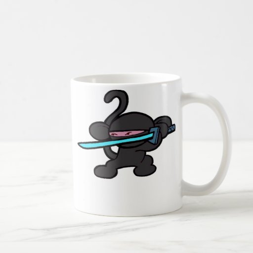Black Ninja on Guard-No Words Coffee Mug