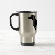Black on White Dachsund Mugs