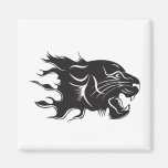 Black Panther Blue Eyes Fridge Magnet