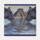 Black Panther Chichen Itza Mexico Temple Magnet
