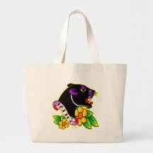 Black Panther Tattoo Tote Bags