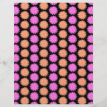 Black, Pink and Orange Floral Pattern. Personalized Flyer