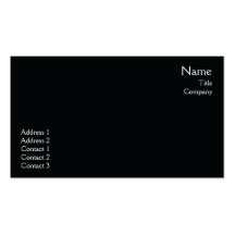 Black Plain  - Business Business Cards