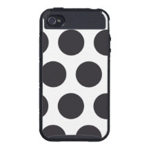 Black polka dot iPhone 4 covers