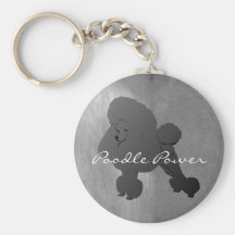 Black Poodle Keychain