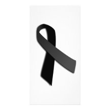 Black POW MIA Rememrance Awareness Ribbon Personalized Photo Card