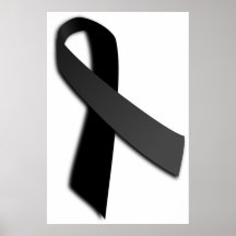 Black POW MIA Rememrance Awareness Ribbon Posters