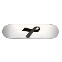 Black POW MIA Rememrance Awareness Ribbon Skateboard