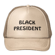 BLACK PRESIDENT TRUCKER HATS