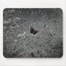 Black Psychedelic Butterfly Mousepads