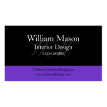Black & Purple Professional Business Card
