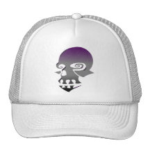 black.purple.skull hats