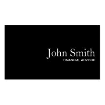 Black QR Code Financial Advisor Business Card