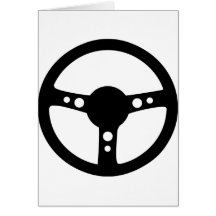black racing steering wheel icon cards