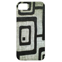 BLACK RECTANGLES ON GREY BACKGROUND iPhone 5 CASES