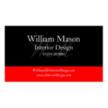 Black & Red Professional Business Card