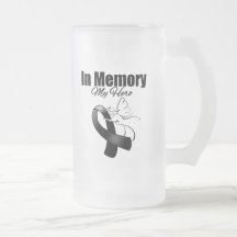 Black Ribbon In Memory of My Hero Coffee Mugs