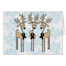 Black Ribbon Reindeer Card