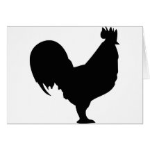 black rooster icon cards