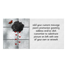 Black Rose Of Love Photo Cards