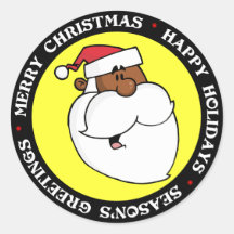 Black Santa Claus Sticker