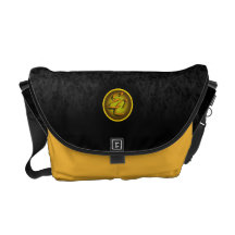 Black Satin Delight Courier Bag