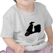 black scooter icon t shirt