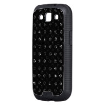 Black Sequin Effect Spotted Dark Phone Cases Samsung Galaxy SIII Cover