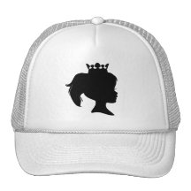 Black Silhouette Princess T-shirts and Gifts Mesh Hats