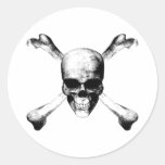 Black Skull and Crossbones Sticker