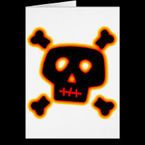 Black Skull and Flames cards