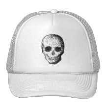 Black Skull. Trucker Hat