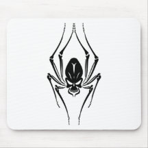BLACK SPIDER INSECT SCARY TOUGH ROUGH TATTOO MOUSE PADS
