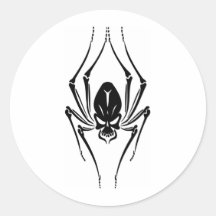 BLACK SPIDER INSECT SCARY TOUGH ROUGH TATTOO STICKER