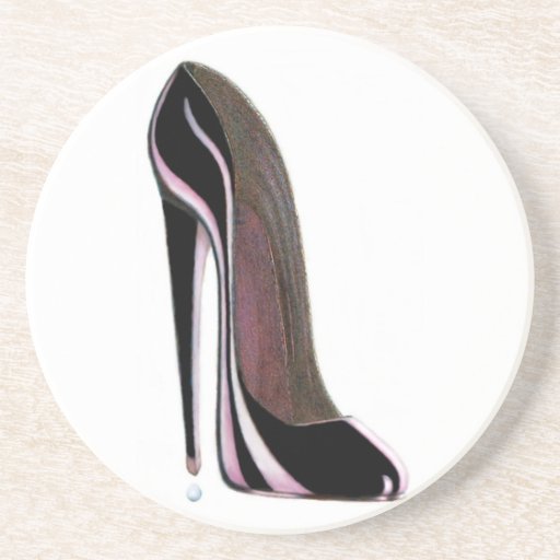 Black stiletto shoe Coaster