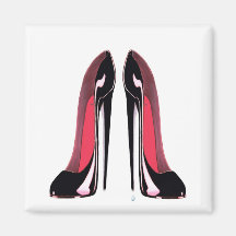 Black Stiletto Shoes Magnets