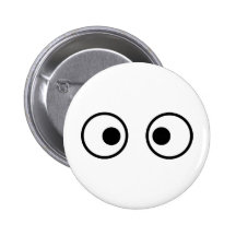 black stupid eyes pinback button