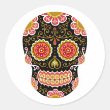 Black Sugar Skull Stickers