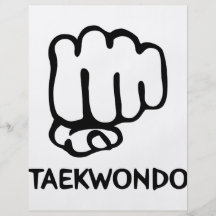 black taekwondo icon personalised flyer