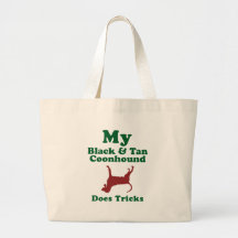 Black & Tan Coonhound Canvas Bag