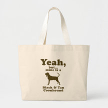 Black & Tan Coonhound Canvas Bag